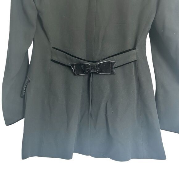 Griffith Gray For St. John‎ Black Equestrian Jacket Blazer Size 2 Made in Italy - Picture 6 of 13